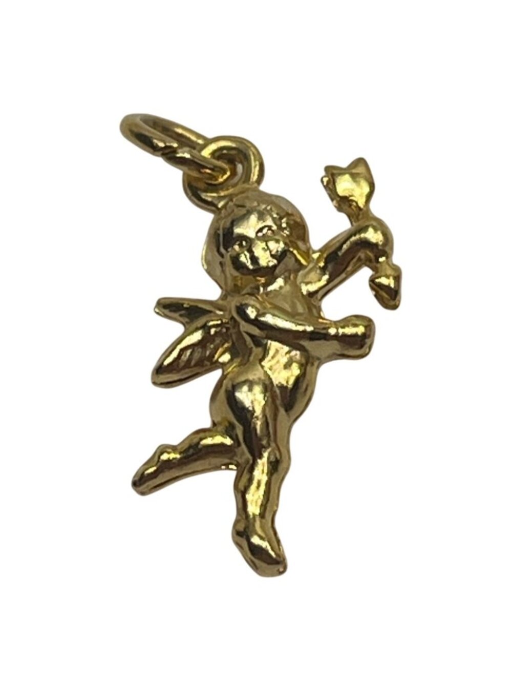 Gold-Tone Angel Cupid Charm Pendant For Jewelry Making Or Necklace Accent A402